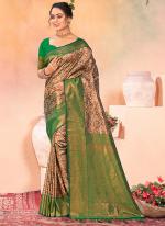 Kanjivaram Silk Green Party Wear Weaving Saree